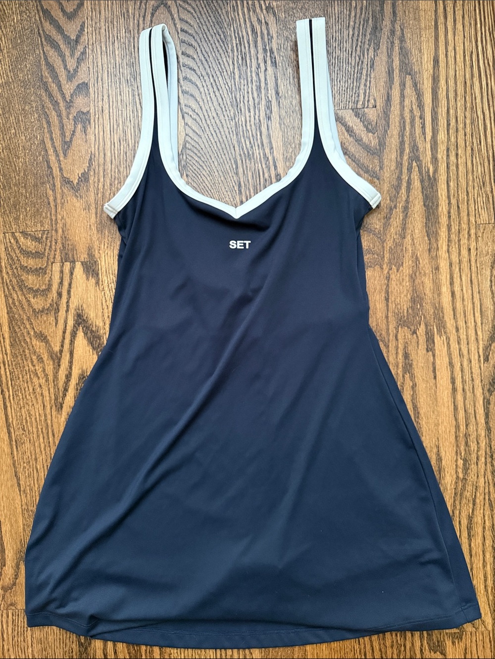 Set Active Sportbody Sweetheart Dress Navy with white Trim size Small